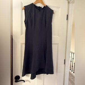 Brunello Cucinelli Sleeveless High-Low Dress in Charcoal